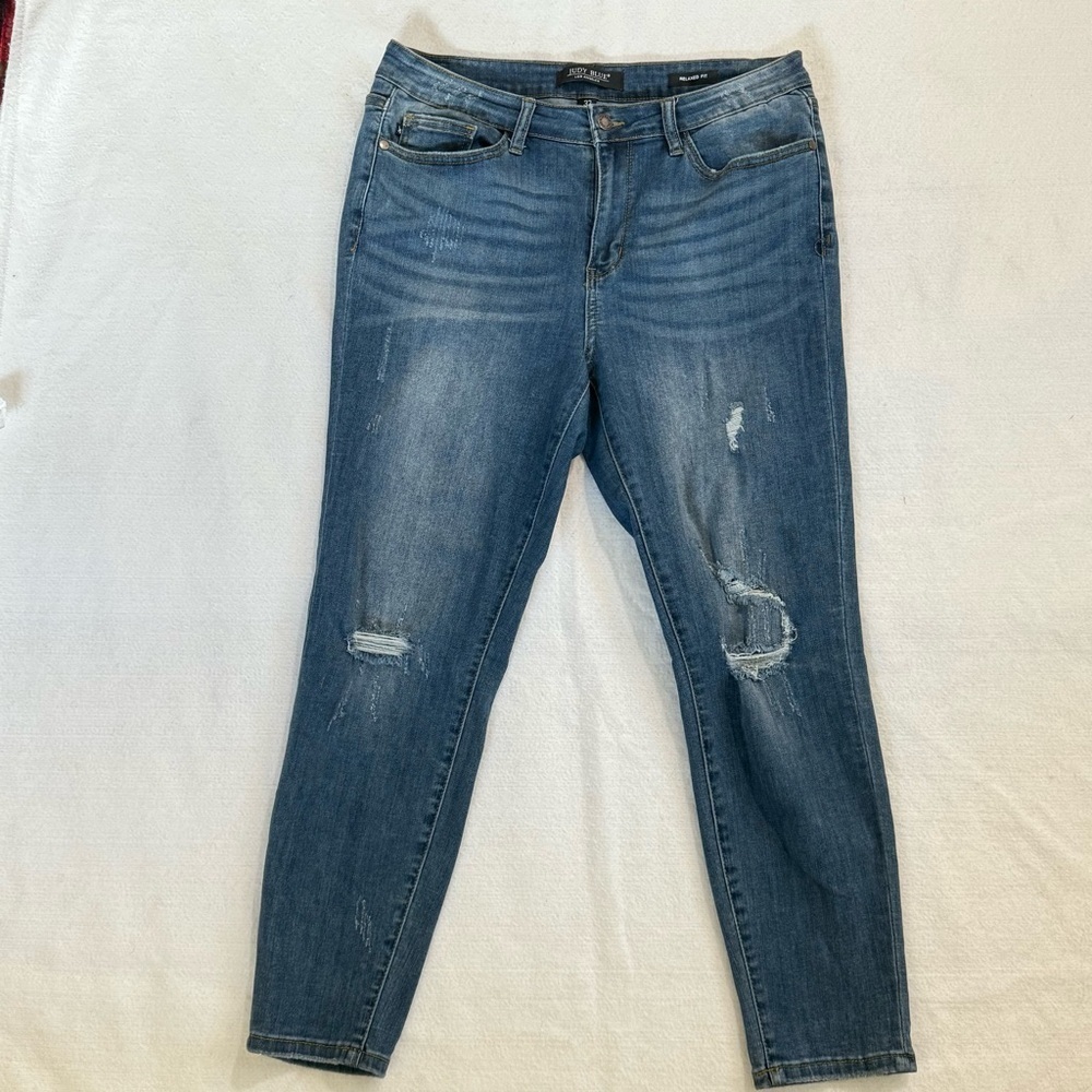 Judy Blue Relaxed Fit Stretch Denim Jeans Style JB8271DK Size 32 Medium Wash